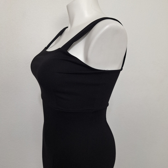 New Black Romantic Goth Whimsigoth Date Night Side Slit Witchy Mini Dress Size S - Picture 5 of 14